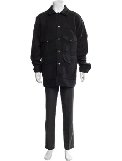 Pre-owned Filson Virgin Wool Utility Jacket In Black