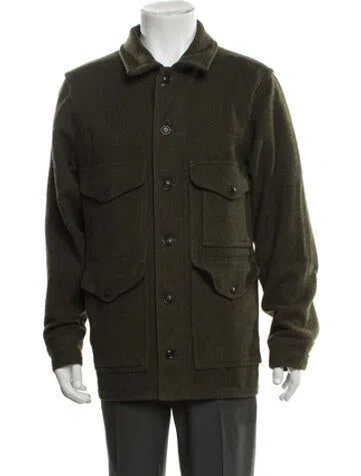 Pre-owned Filson Virgin Wool Utility Jacket In Green