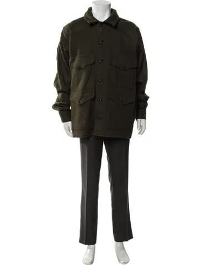 Pre-owned Filson Virgin Wool Utility Jacket In Green
