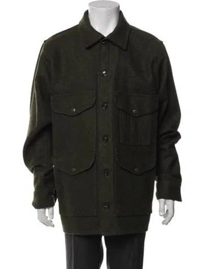 Pre-owned Filson Virgin Wool Utility Jacket In Green