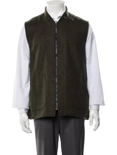 Pre-owned Filson Virgin Wool Vest In Green