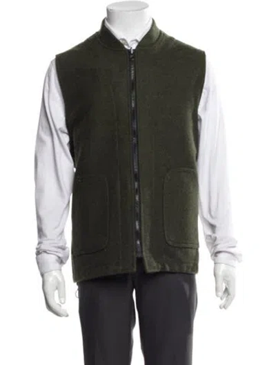 Pre-owned Filson Virgin Wool Vest In Green