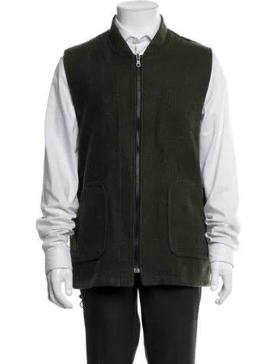 Pre-owned Filson Virgin Wool Vest In Green