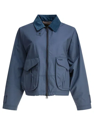 Filson W's Aviator Short Work Jacket In Blue