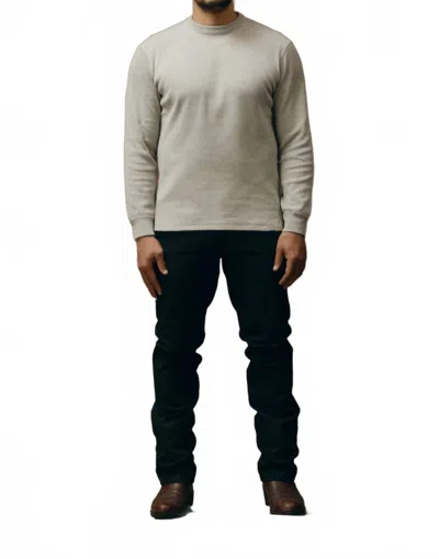 Filson Waffle Knit Thermal Crewneck Sweatshirt In Light Heather Grey In Gray