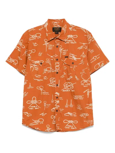 Filson Washed Short Sleeve Cloth Shir Clothing In Brown