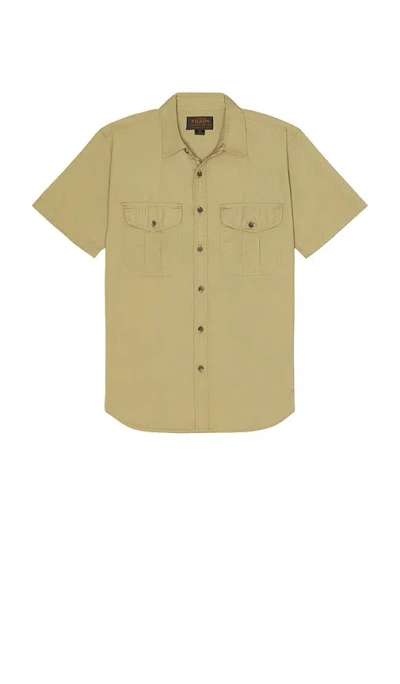 Filson Washed Short Sleeve Shirt In Green