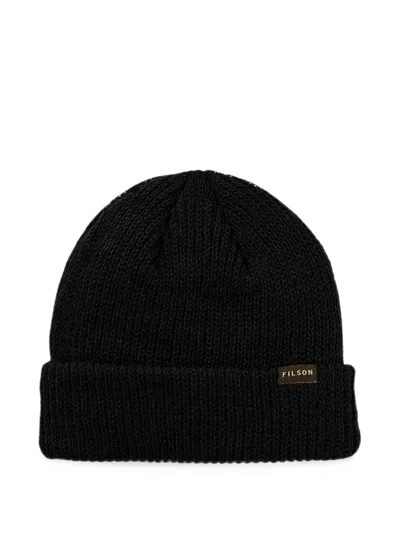 Filson Watch Wool Beanie Hat In Blue