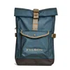 Filson Water-resistant Blue Backpack With Padded Laptop Compartment