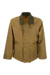 Filson Waxed Cotton Field Jacket In Orange
