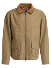 Filson Waterproof Jacket With Corduroy Collar In Brown