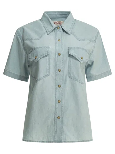 Filson "western" Casual Shirt In Blue
