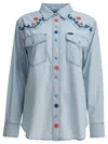 Filson Western-style Embroidered Shirt In Blue