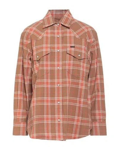 Filson Woman Shirt Brown Size M Cotton In Blue