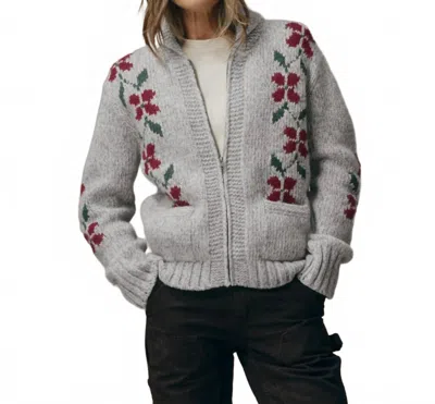 Filson Women's Zippered Wool Sweater In Grey In Gray