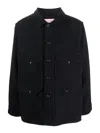Filson Mackinaw Cruiser Field Jacket With Pointed Collar And Four Patch Pockets In Azul