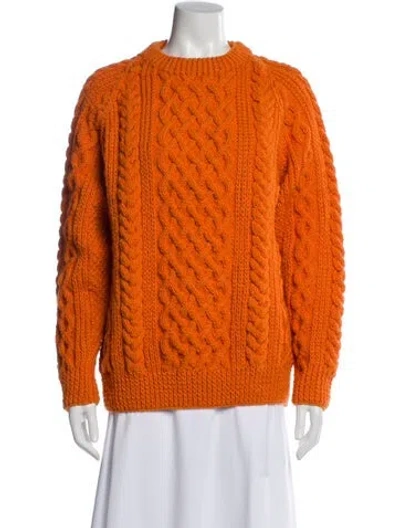 Pre-owned Filson Wool Mock Neck Sweater In Orange