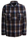 Filson Plaid Check Wool Overshirt In Brown