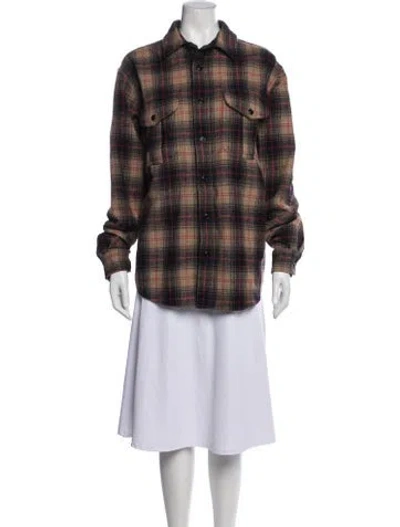 Pre-owned Filson Wool Plaid Print Button-up Top In Multi