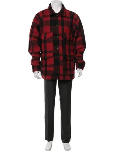 Pre-owned Filson Wool Plaid Print Jacket In Blue