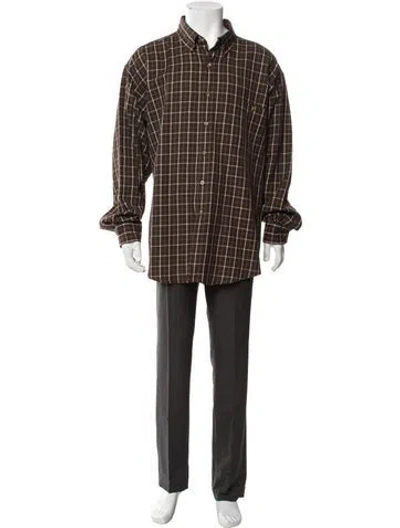 Pre-owned Filson Wool Plaid Print Shirt In Brown