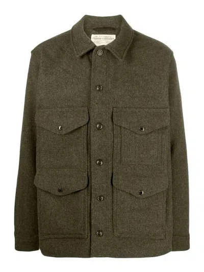 Filson Wool Shirt Jacket In Green