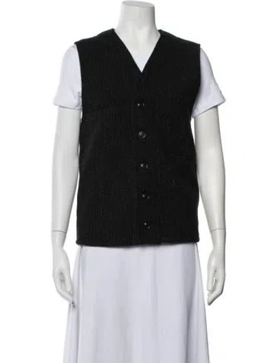 Pre-owned Filson Wool Tweed Pattern Vest W/ Tags In Black