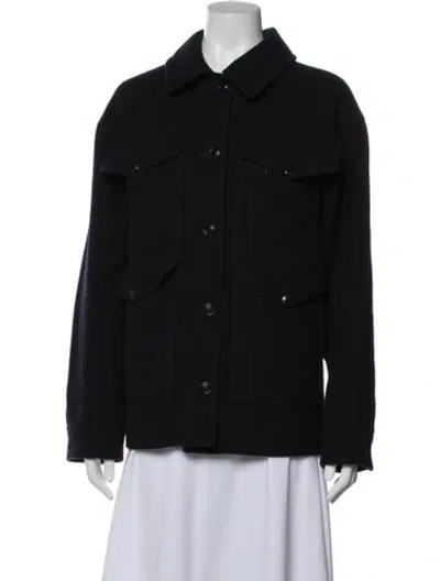 Pre-owned Filson Wool Utility Jacket In Black