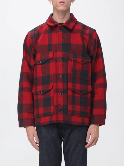 Filson Wool Utility Shirt Jacket With Flap Pockets And Rever Collar In Multi