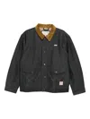 Filson X Wrangler Work Corduroy-collar Denim Jacket In Black