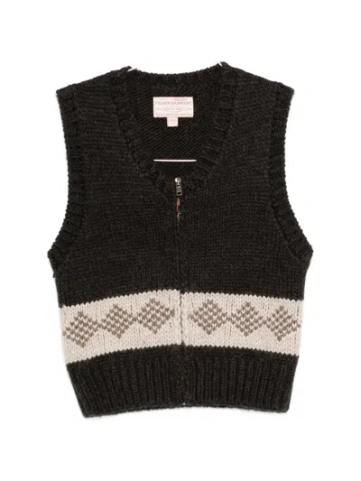 Filson Zip Pattern Vest In Brown
