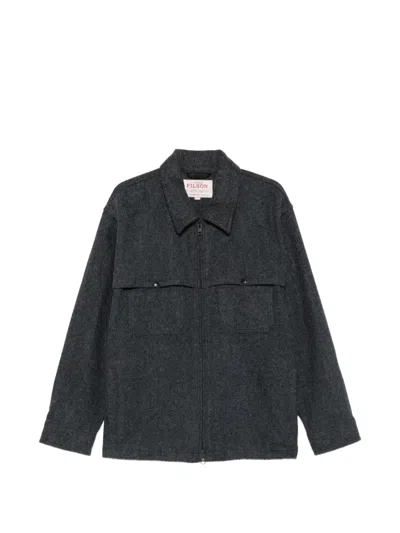 Filson Zip-up Chest-pocket Jacket In Gray