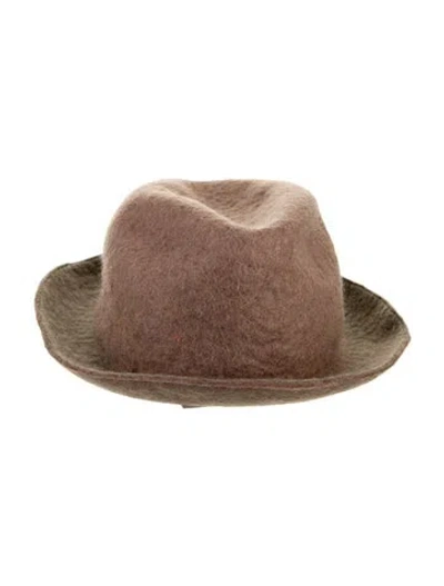 Pre-owned Filù Hats Wool Fedora Hat W/tags In Neutral