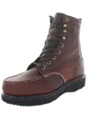 FIN & FEATHER SAFETY BOOT MENS TUMBLED LEATHER WORK MOCCASIN BOOTS
