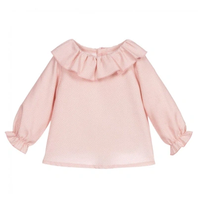 Fina Ejerique Baby Girls Pink Cotton Blouse