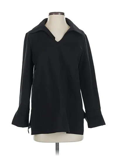 Pre-owned Final Touch 3/4 Sleeve Blouse In Black