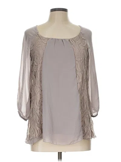 Pre-owned Final Touch 3/4 Sleeve Blouse In Gray