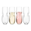 Final Touch Bubbles Sparkling Wine / Champagne Stemless Glasses In Transparent