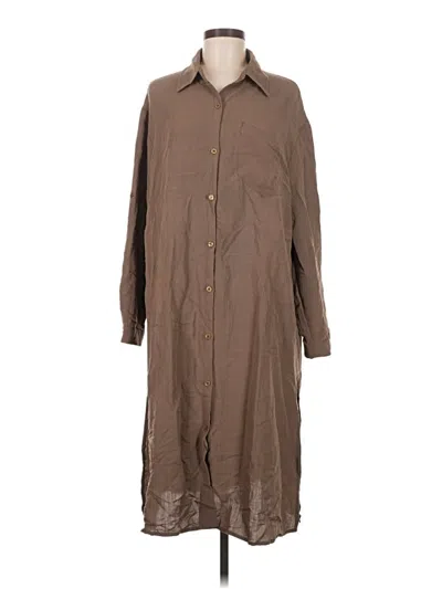 Pre-owned Final Touch Casual Dress In Brown