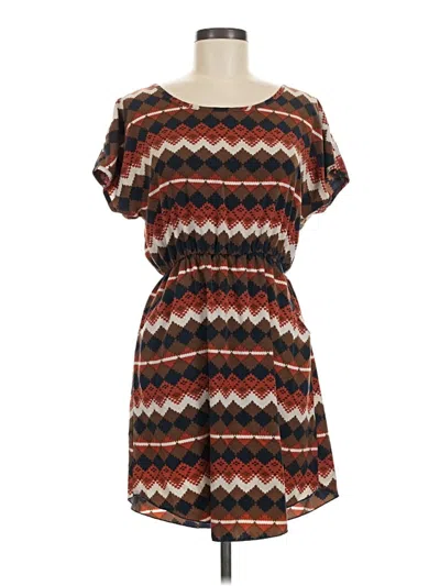 Pre-owned Final Touch Casual Dress In Brown