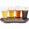 Final Touch Craft Beer Flight Set In Brown