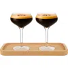 Final Touch Espresso Martini Set In Transparent