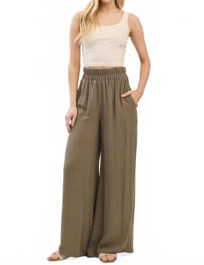 Final Touch Keyla Pants In Dusty Olive In Green