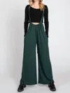 Final Touch Knit Suspender Jumpsuit In Hunter Green