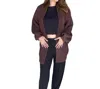 Final Touch Let's Stay In Cardigan In Mocha In Brown