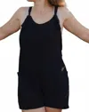 Final Touch Lexi Sleeveless Romper In Black In Black