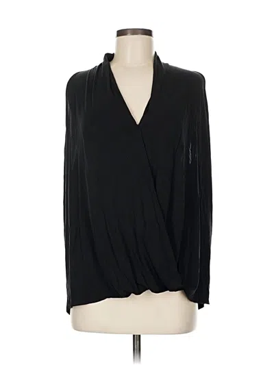 Pre-owned Final Touch Long Sleeve Blouse In Black