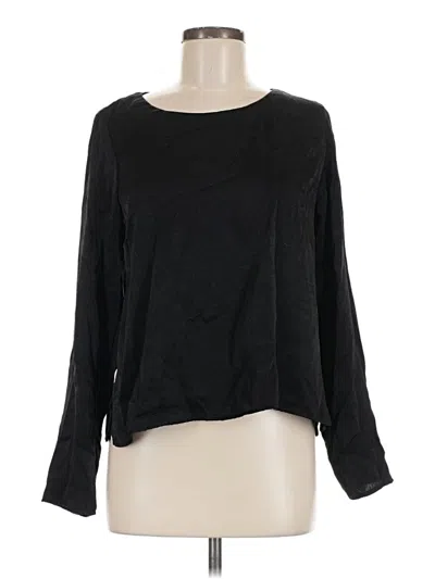 Pre-owned Final Touch Long Sleeve Top Black Boatneck Tops