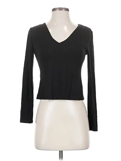 Pre-owned Final Touch Long Sleeve Top Black V-neck Tops