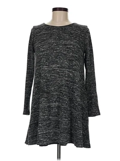 Pre-owned Final Touch Long Sleeve Top Gray Boatneck Tops